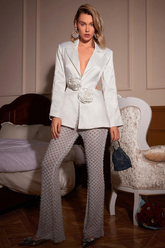 Ossie Pearl Embellished Cutout Blazer Set | Dress In Beauty